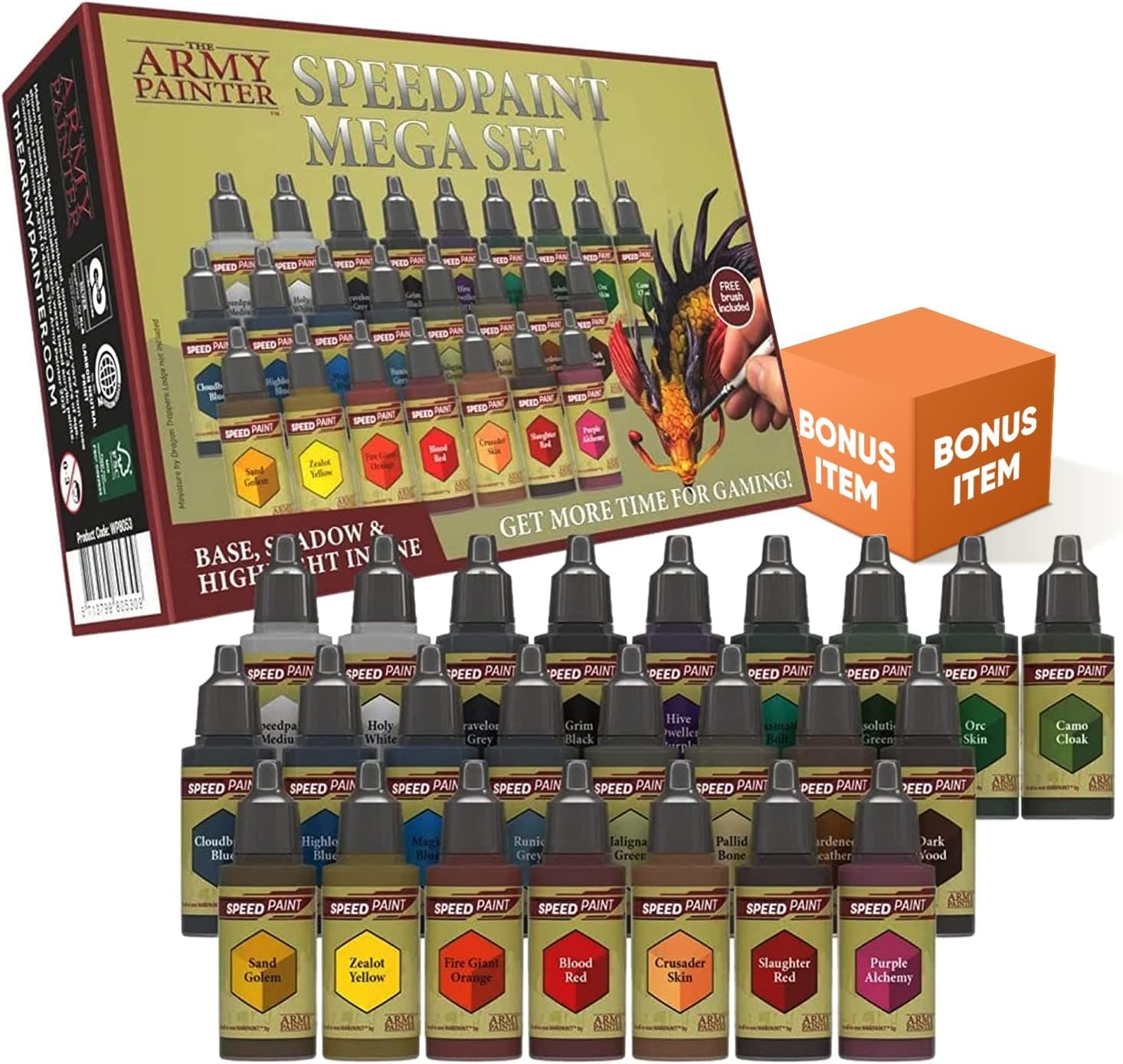 The Army Painter Speedpaint Mega Set - 24 x 18ml Speed Model Paint Kit Pre-Loaded with Mixing Balls